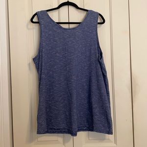 Loft Blue and White Stripe Sleeveless Top size XL